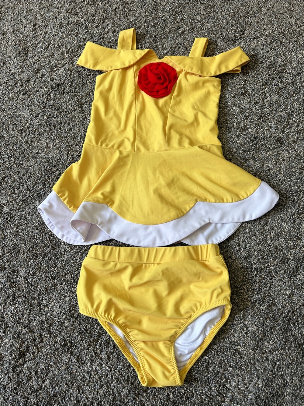 Yellow Belle Princess-Inspired Two-Piece Kids Swim
